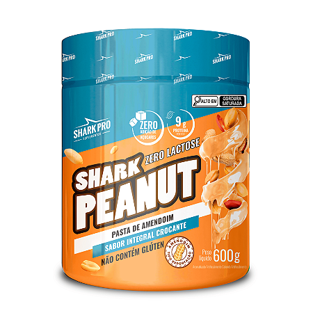 PASTA DE AMENDOIM 600G SHARK PRO CRUNCH