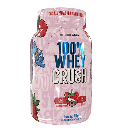100% WHEY CRUSH 900G STRAWBEAR (MORANGO)