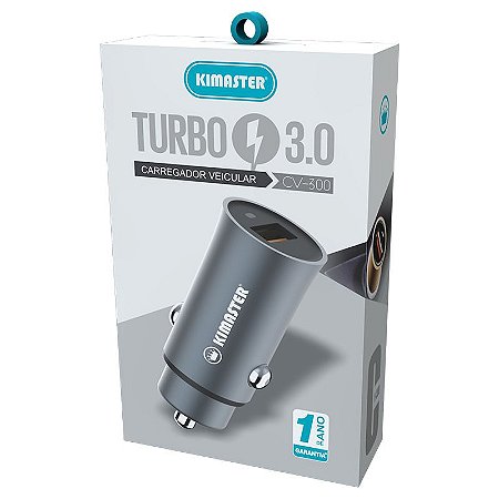CARREGADOR VEICULAR UNIVERSAL TURBO CV300