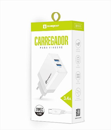 CARREGADOR SUMEXR TYPE-C 3.4MAH