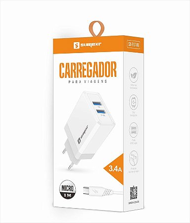CARREGADOR SUMEXR MICRO-V8 3.4MAH