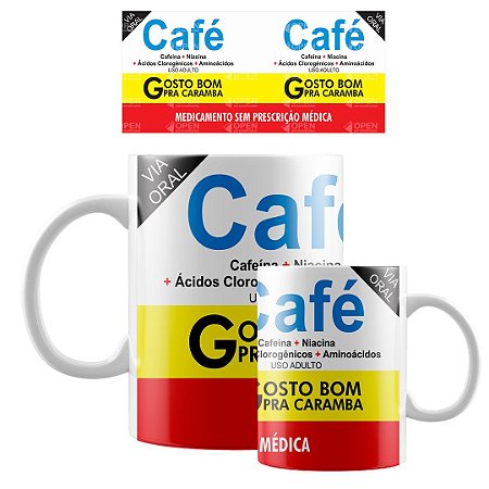 Caneca Divertida de Café Gosto Bom pra Caramba