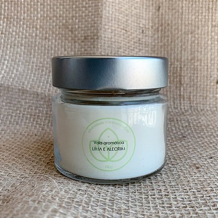 Vela Aromática Artesanal Lima e Alecrim - Criatividade E Concentração (130g)