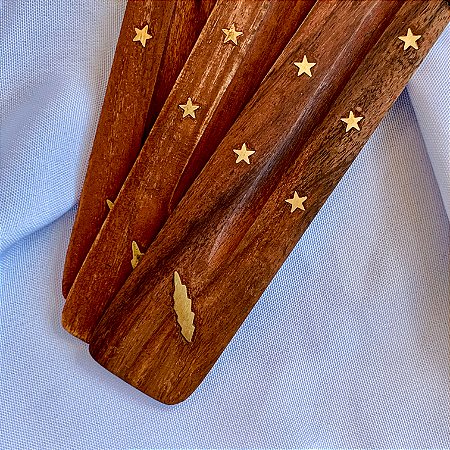 Incensário Madeira Régua - Pena