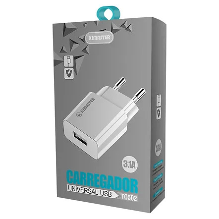 CARREGADOR UNIVERSAL USB KIMASTER TO502