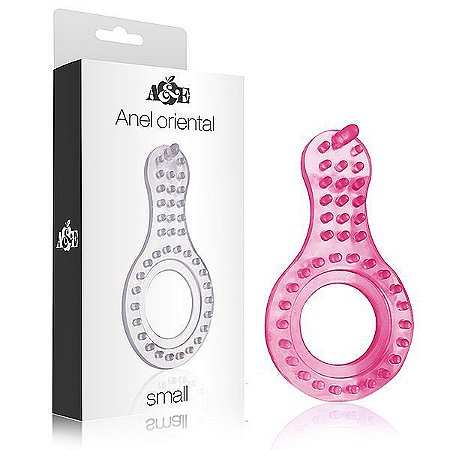 ANEL ORIENTAL ROSA PEQUENO EM SILICONE