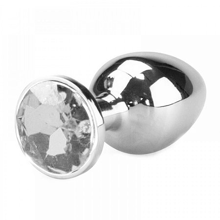 PLUG ANAL TAMANHO P - PEDRA TRANSPARENTE