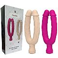 VIBRADOR FORMATO PENIANO DUPLO - COR PINK