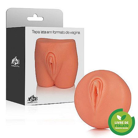 TAPA LATA EM FORMATO DE VAGINA