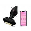 PLUG ANAL COR PRETO COM VIBRO E ROTAÇÃO - COM APP