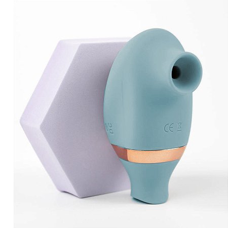 ESTIMULADOR DUPLO - 14 MODOS ESTIMULAÇÃO - EM SILICONE AZUL