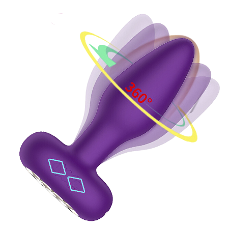 PLUG ANAL COM APP ROTAÇÃO 360° EM SILICONE