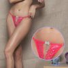CALCINHA FIO, RENDA COM FENDA NA FRENTE E STRASS - FRUTILLY