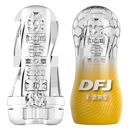 MASTURBADOR MASCULINO CRYSTAL CUP YELLOW GEO - LOVE NEST