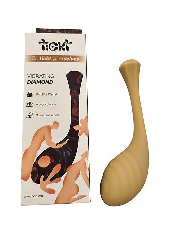 VIBRADOR DIAMOND - RECARREGÁVEL - 10 MODOS VIBRAÇÃO - COR NUDE