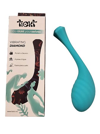 VIBRADOR DIAMOND - RECARREGÁVEL - 10 MODOS VIBRAÇÃO - COR AZUL