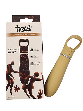 BULLET EM SILICONE 10 MODOS VIBRAÇÃO - RECARREGÁVEL - COR NUDE