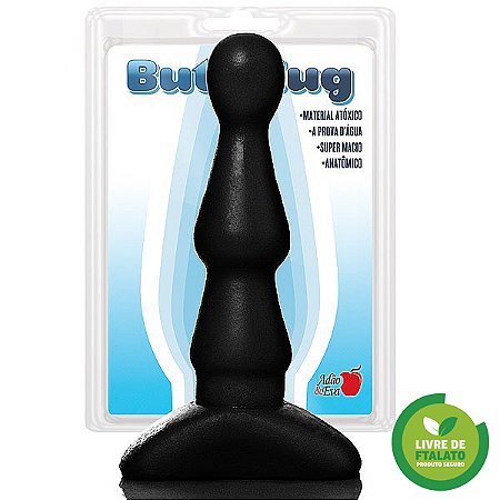 PLUG ANAL BI-FASE 13 X 2,5 CM COR PRETO