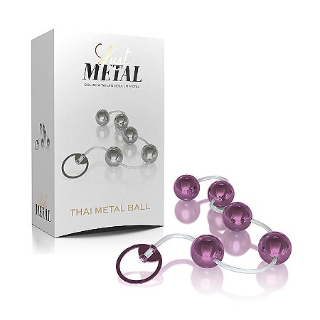 BOLINHA TAILANDESA METAL CROMADA LILÁS