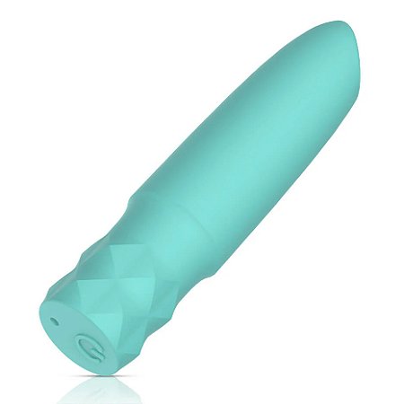 BULLET 10 MODOS DE VIBRAÇÃO - RECARREGÁVEL - COR: AZUL