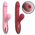 VIBRADOR PONTO G E CLITÓRIS - VAI E VEM - COM ESTIMULADOR DE LÍNGUA