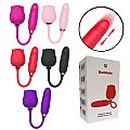 VIBRADOR PONTO G E CLITÓRIS - VAI E VEM  - SUCÇÃO - COR VERMELHO
