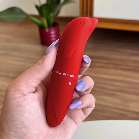 VIBRADOR GOLFINHO PONTO G - COR VERMELHO