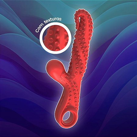 VIBRADOR COM ESTIMULADOR TENTÁCULOS - 9 MODOS DE VIBRAÇÃO