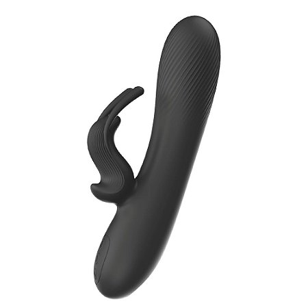 VIBRADOR COM ESTIMULADOR DE CLITÓRIS - RECARGA USB