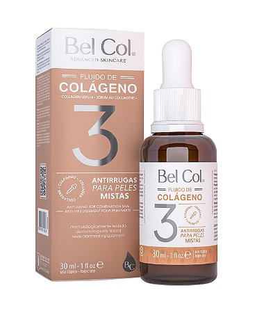 Fluido Colágeno 3 Anti-idade Pele Mista Bel Col 30ml