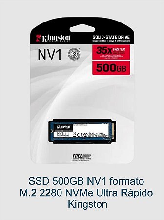 SSD 500GB NV1 formato M.2 2280 NVMe Ultra Rápido - Kingston