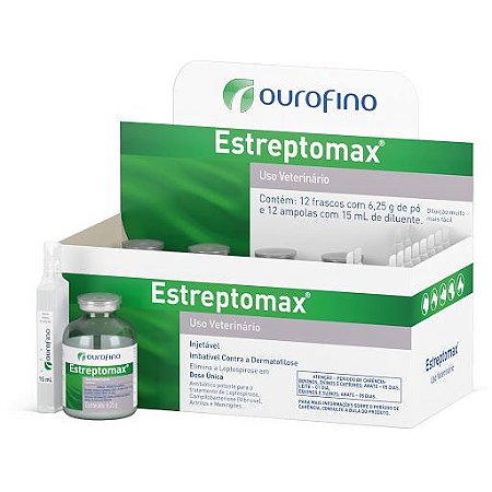 Estreptomax 6,25 Gr 12 frascos com 12 ampolas