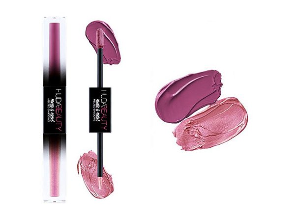 Huda Beauty Matte & Metal Melted Double Silk Bomber & Bubblegum