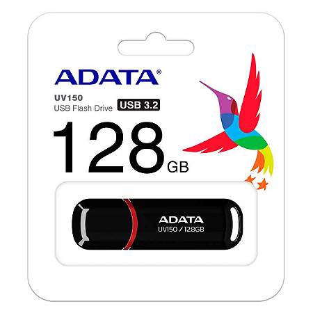 PEN DRIVE ADATA AUV150-128G-RBK 128GB PRETO/VERMELHO AUV150-128G-RBK