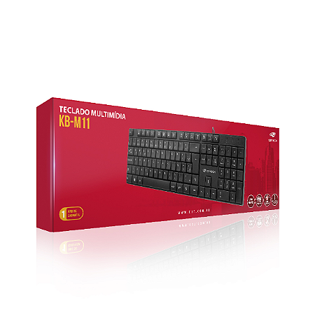 TECLADO C3TECH USB MULTIMIDIA KBM11BK PRETO