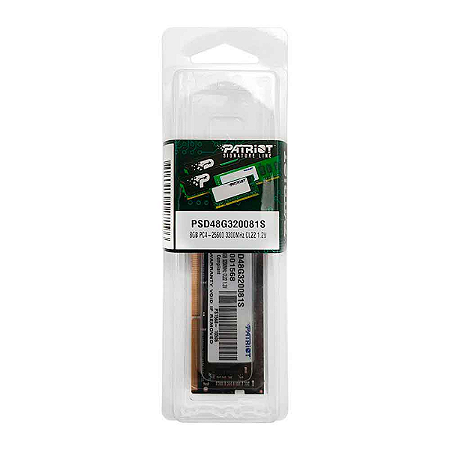 MEMORIA PATRIOT 8GB DDR4 3200MHZ 12 SIGNATURE NOTEBOOK PSD48G320081S