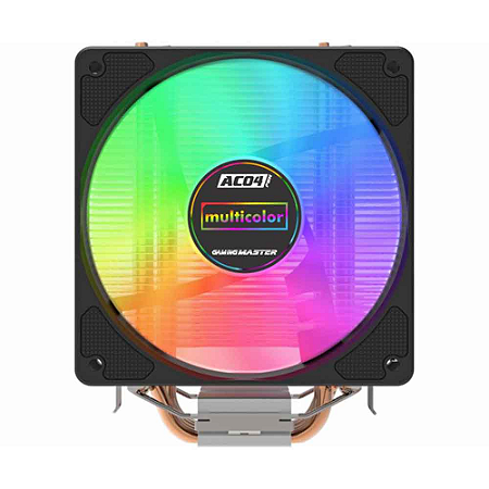 COOLER PARA PROCESSADOR KMEX AC04 120MM INTEL/AMD MULTICOLOR PRETO