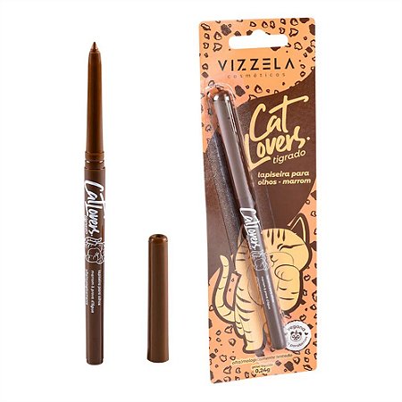 LAPISEIRA PARA OLHOS MARROM À PROVA D´ÁGUA VZ41 CAT LOVERS VIZZELA