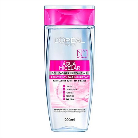 ÁGUA MICELAR SOLUÇÃO DE LIMPEZA 5 EM 1 200ML LOREAL