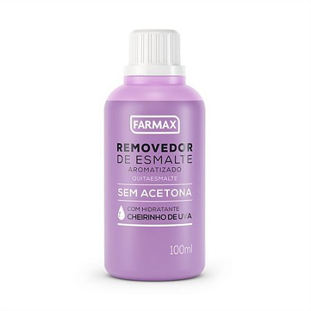 REMOVEDOR DE ESMALTE SEM ACETONA DE UVA 100ML  FARMAX