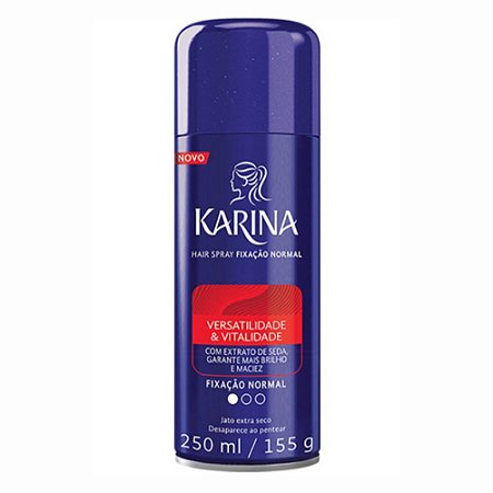 HAIR SPRAY FIXAÇÃO NORMAL VERSATILIDADE E VITALIDADE 250ML KARINA