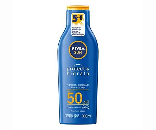 PROTETOR SOLAR CORPO E ROSTO PROTECT E HIDRATA FPS 50 200ML NIVEA