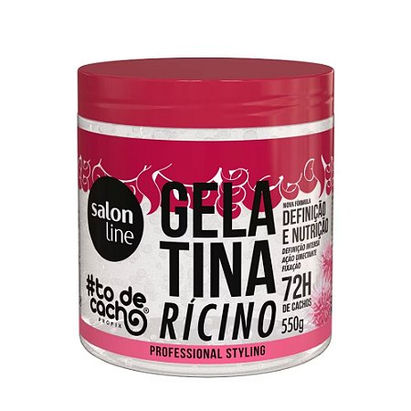 GELATINA RÍCINO DEFINIÇÃO E NUTRIÇÃO TO DE CACHO 550G 30454 SALON LINE