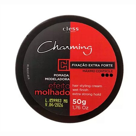 POMADA MODELADORA EXTRAFORTE EFEITO MOLHADO CHARMING MEN 50G CLESS