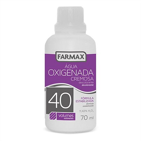 ÁGUA OXIGENADA CREMOSA 40 VOLUMES 90ML FARMAX