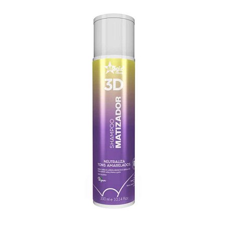 SHAMPOO MATIZADOR 3D TONS AMARELADOS 300ML MAGIC COLOR
