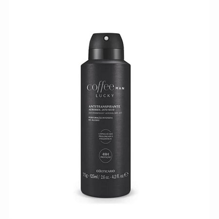 DESODORANTE AEROSSOL COFFEE MAN LUCKY 125ML OBOTICÁRIO