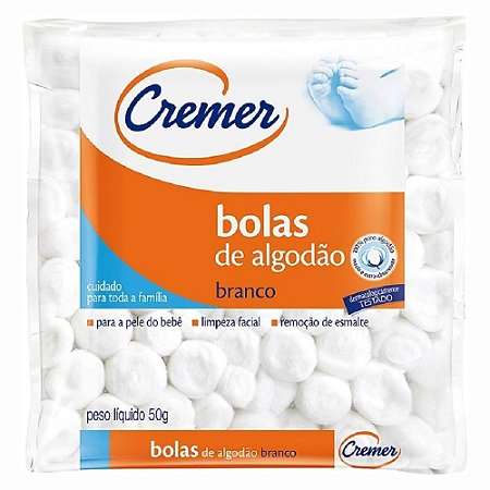 ALGODÃO EM BOLAS 50G CREMER