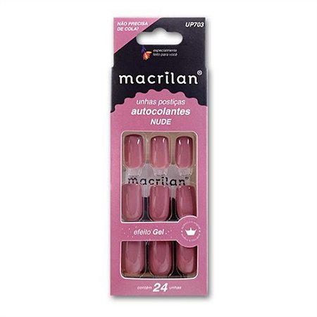 UNHAS POSTIÇAS AUTOCOLANTES NUDE UP703 MACRILAN