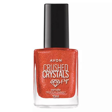 ESMALTE GLITTER CRYSTALS POP TROPICAL SUNSET AVON